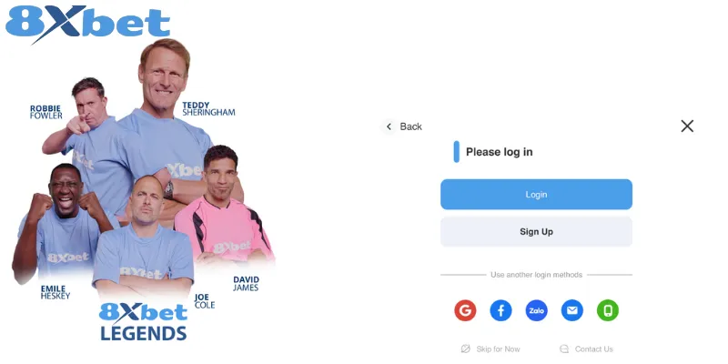 Truy cập vào signup để đăng nhập